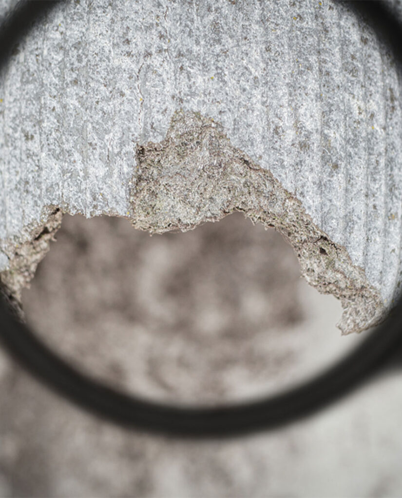 Asbestos-containing materials discovered during a home inspection by CopperView CI