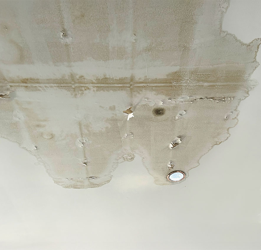 Building interior assessed for asbestos before demolition in Salt Lake City, Utah