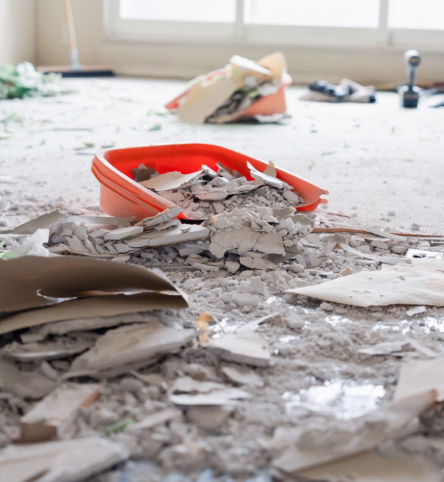 Demolition crew working on a structure requiring asbestos abatement in Utah